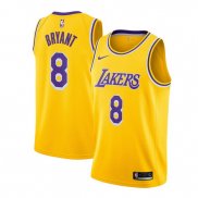 Camiseta Los Angeles Lakers Kobe Bryant Nike Icon #8 2018-19 Amarillo