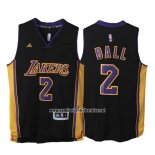 Camiseta Los Angeles Lakers Lonzo Ball #2 Negro