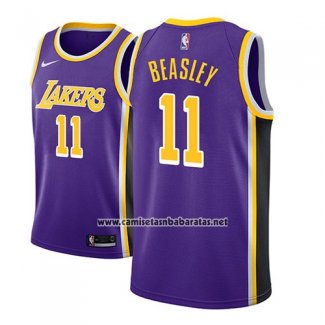 Camiseta Los Angeles Lakers Michael Beasley #11 Statement 2018-19 Violeta