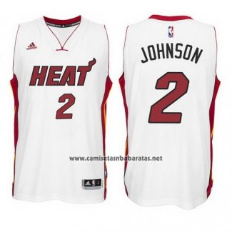 Camiseta Miami Heat Joe Johnson #2 Blanco
