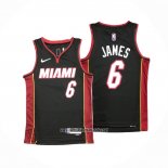Camiseta Miami Heat LeBron James #6 Icon Negro