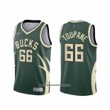 Camiseta Milwaukee Bucks Axel Toupane #66 Earned 2020-21 Verde