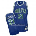 Camiseta Minnesota Timberwolves Kevin Garnett #21 Retro Azul Verde