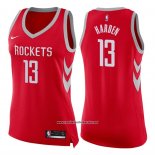 Camiseta Mujer Houston Rockets James Harden #13 Icon 2017-18 Rojo