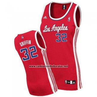 Camiseta Mujer Los Angeles Clippers Blake Griffin #32 Rojo