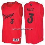 Camiseta Navidad 2016 Chicago Bulls Dwyane Wade #3 Rojo