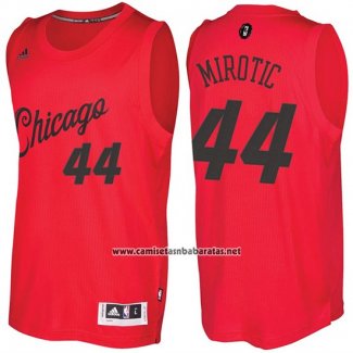 Camiseta Navidad 2016 Chicago Bulls Nikola Mirotic #44 Rojo