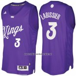 Camiseta Navidad 2016 Sacramento Kings Skal Labissier #3 Violeta