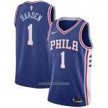 Camiseta Philadelphia 76ers James Harden #1 Icon Azul