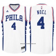 Camiseta Philadelphia 76ers Nerlens Noel #4 Blanco