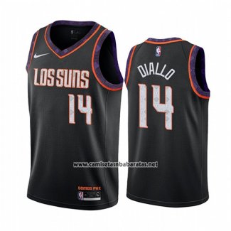 Camiseta Phoenix Suns Cheick Diallo #14 Ciudad Negro
