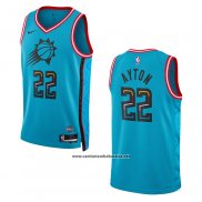 Camiseta Phoenix Suns Deandre Ayton #22 Ciudad 2022-23 Azul