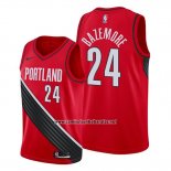 Camiseta Portland Trail Blazers Kent Bazemore #24 Statement Edition Rojo Negro