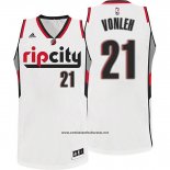 Camiseta Portland Trail Blazers Rip City Noah Vonleh #21 Blanco