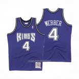 Camiseta Sacramento Kings Chris Webber #4 Mitchell & Ness 1998-99 Negro