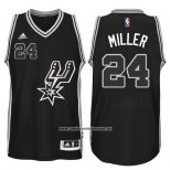 Camiseta San Antonio Spurs Andre Miller #24 Negro