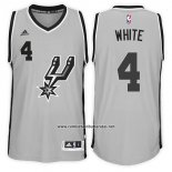 Camiseta San Antonio Spurs Derrick White #4 Alternate 2017-18 Gris