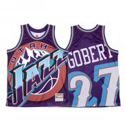 Camiseta Utah Jazz Rudy Gobert #27 Mitchell & Ness Big Face Violeta