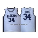 Camiseta Wildcats Len Bias #34 Blanco