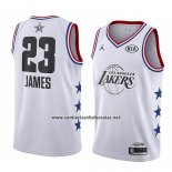 Camiseta All Star 2019 Los Angeles Lakers Lebron James #23 Blanco