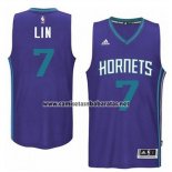 Camiseta Charlotte Hornets Jeremy Lin #7 Violeta