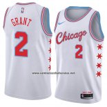 Camiseta Chicago Bulls Jerian Grant #2 Ciudad 2018 Blanco