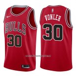 Camiseta Chicago Bulls Noah Vonleh #30 Icon 2017-18 Rojo
