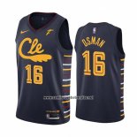 Camiseta Cleveland Cavaliers Cedi Osman #16 Ciudad Azul