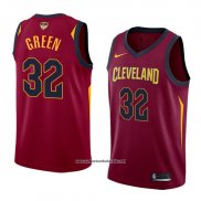 Camiseta Cleveland Cavaliers Jeff Green #32 Icon 2017-18 Finals Bound Rojo
