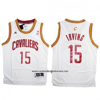 Camiseta Cleveland Cavaliers Kyrie Irving #15 Blanco