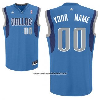 Camiseta Dallas Mavericks Adidas Personalizada Azul