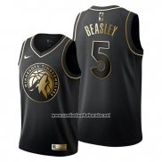 Camiseta Golden Edition Minnesota Timberwolves Malik Beasley #5 2019-20 Negro