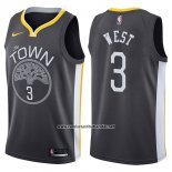 Camiseta Golden State Warriors David West #3 The Town Statement 2017-18 Negro
