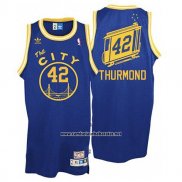 Camiseta Golden State Warriors Nate Thurmond #42 Retro City Bus Azul