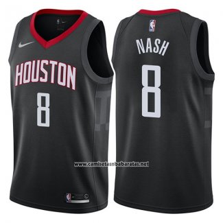 Camiseta Houston Rockets Le'bryan Nash #8 Statement 2017-18 Negro