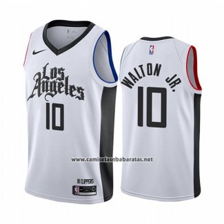 Camiseta Los Angeles Clippers Derrick Walton Jr. #10 Ciudad Blanco