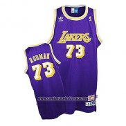 Camiseta Los Angeles Lakers Dennis Rodman Retro Violeta
