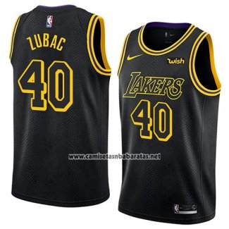 Camiseta Los Angeles Lakers Ivica Zubac #40 Ciudad 2018 Negro