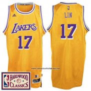 Camiseta Los Angeles Lakers Jeremy Lin #17 Retro Amarillo