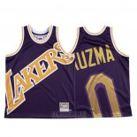 Camiseta Los Angeles Lakers Kyle Kuzma #0 Mitchell & Ness Big Face Violeta