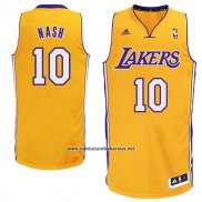 Camiseta Los Angeles Lakers Steve Nash #10 Amarillo