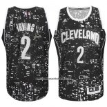 Camiseta Luces De La Ciudad Cleveland Cavaliers Kyrie Irving #2 Negro