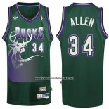 Camiseta Milwaukee Bucks Allen #34 Retro Verde