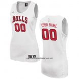 Camiseta Mujer Chicago Bulls Adidas Personalizada Blanco