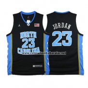 Camiseta NCAA North Carolina Tar Heels Michael Jordan #23 Negro