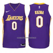 Camiseta Nino Los Angeles Lakers Kyle Kuzma #0 Statement 2017-18 Violeta
