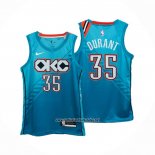 Camiseta Oklahoma City Thunder Kevin Durant #35 Ciudad 2018-19 Azul