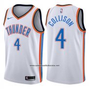 Camiseta Oklahoma City Thunder Nick Collison #4 Swingman Association 2017-18 Blanco