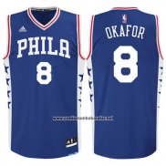 Camiseta Philadelphia 76ers Jahlil Okafor #8 Azul