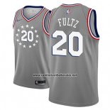 Camiseta Philadelphia 76ers Markelle Fultz #20 Ciudad 2018-19 Gris
